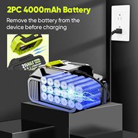 Souffleur de jardin portatif à batterie, nettoyeur de poussière pour terrasse, 1 chargeur de batterie, plastique industriel