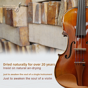 Violon/Viola universel multi-styles fait main CHENTUO CT1.61 pour étudiants, avec table en épicéa massif, éclisse flammé et touche en ébène, archets inclus, Liaoning - Product Image 3