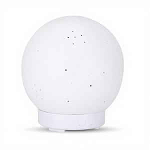 White Ceramic Aroma Diffuser 0.5L Ultrasonic Essential Oil <b>Humidifier</b> Home Office Desktop Use - Product Image 1