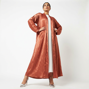 Custom Muslim Women Elegant Breathable Stylish Patchwork Modest Open <b>Abaya</b> Dress Inner <b>Abaya</b> for Dubai and Turkey - Product Image 4