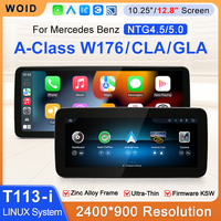 Reproductor de Video para Auto STWEI con Pantalla HD de 12.8'' y 2400*900, con CarPlay Automático para Mercedes Benz Clase A, GLA, CLA, G W176 C117 X156 W463 2012-2018