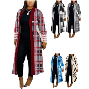 S3009 à la mode automne manteaux pour dames Cardigan femmes impression à manches longues tricoté Cardigan pull Long <span class=keywords><strong>manteau</strong></span> pour les femmes - Product Image 1