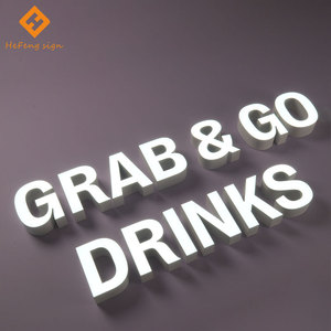 Insegna LED 3D in Acrilico Personalizzata - Segnaletica Illuminata Direttamente dalla Fabbrica per Negozi di Bevande Grab & Go - Product Image 2