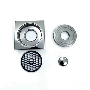 Sifone a pavimento quadrato in acciaio inox 304 cromato lucido, profondo, anti-odore, a connessione rapida, anticorrosione, per esterni e scantinati - Product Image 4