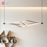 Lampes suspendues LED modernes personnalisées pour la maison, longues et ondulées, minimalistes, luminaires suspendus pour restaurant, table à manger