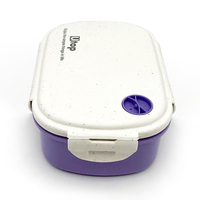 Boîtes à bento en plastique de qualité alimentaire, écologiques, compatibles micro-ondes, pour adultes et enfants, avec couverts offerts