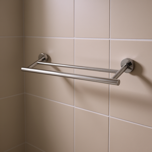 Barre porte-serviettes murale de 23,6 pouces en acier inoxydable, finition chromée, design contemporain, pour l'organisation de la salle de bain et de la maison - Product Image 2