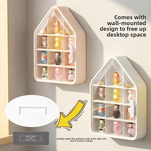 Étagère murale 2026 en forme <span class=keywords><strong>de</strong></span> maison, sans perçage, pour rangement <span class=keywords><strong>de</strong></span> jouets, avec compartiments, grande taille, pour boîtes mystères, figurines et <span class=keywords><strong>action</strong></span> figures - Product Image 4