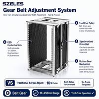 Rack SMT ESD pour circuits imprimés avec réglage de la bande, 355x320x563mm, certifié RoHS, 10^4-10^6 Ohm