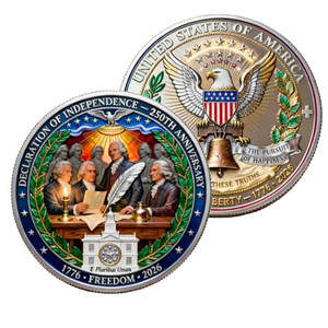 Moneda Conmemorativa E Pluribus Unum en Metal Plateado, Artesanía UV, <span class=keywords><strong>Espíritu</strong></span> de Independencia, Campana de la Libertad, Decoración Coleccionable, Recuerdo - Product Image 1