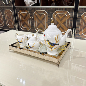 Mesa de centro grande de madera maciza europea, mesa de centro grande de ébano tallado de lujo de palacio francés - Product Image 5