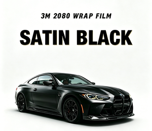Satin <strong>Black</strong> Vinyl <strong>Wrap</strong> 5x 75 ft Car Films Easy Installation 3M Vinyl Car <strong>Wrap</strong> Car Color Changing Film Satin <strong>Black</strong> <strong>Wrap</strong> - Product Image 2