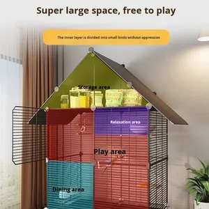 Muhabbet Kuşları, İspinozlar için Sağlam Papağan Kafesi, Yatay Tel İnci Kuş Yuvası, Kukabaklar için Özel Kuş Saklama Kutusu, Villa Kuş Evi - Product Image 4