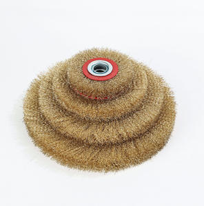 ZXD cuivre plaqué fil jaune <span class=keywords><strong>brosse</strong></span> plate courbe fil diamètre extérieur 100mm trou intérieur 20mm épaisseur 15mm tête de meulage - Product Image 3