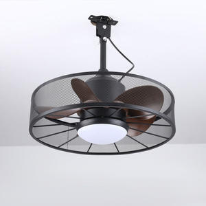 Lámpara <span class=keywords><strong>de</strong></span> <span class=keywords><strong>Ventilador</strong></span> Eléctrico LED Moderna Retro para Exteriores, DC 110V, 5 Ventiladores, Impermeable, para Toldo, Gazebo, Sala <span class=keywords><strong>de</strong></span> Luz Solar, Lámpara Colgante con Control Remoto - Product Image 1