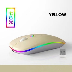 Nouvelle souris silencieuse à double mode de charge 5.0, souris sans fil 2.4G avec rétroéclairage LED, style 4D, filaire USB, adaptée aux ordinateurs portables - Product Image 4