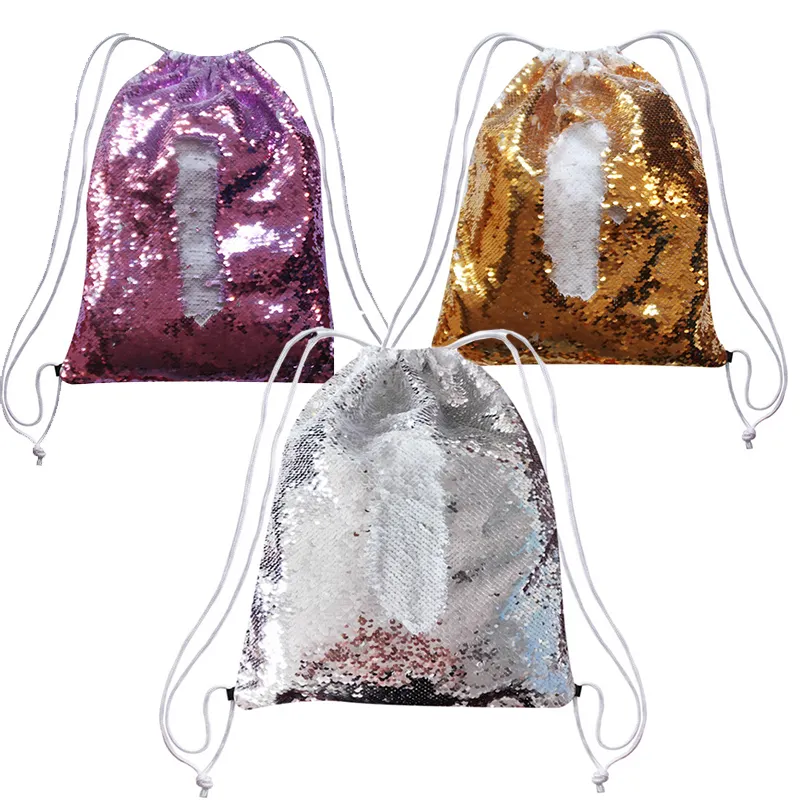 लोकप्रिय संयुक्त राज्य अमेरिका में उच्च बनाने की क्रिया खाली Bling Shinning सेक्विन Drawstring बैग बैग