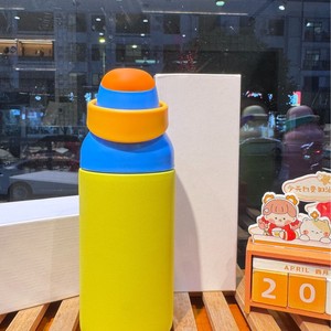 304 Stainless Steel Vacuum Insulated Tumbler Straw Water <b>Bottle</b> Leak Proof Portable Mug for Travel Office Gym - Product Image 5