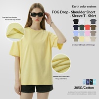 T-shirt Homme Sebanda Printemps/Été 305g Col Rond Coupe Ample Anti-plis Style Américain 16 Couleurs Coton Pur Tendance