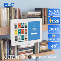 Kütüphane Rafı 10.1 İnç POE Android Tablet PC, Kitap Arama ve Self Servis Kredi Alma Sistemi Duvara Monte Dijital Tabela