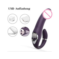 Baguette vibrante chauffante pour femmes, à double moteur magnétique, têtes flexibles, simulation du point G, stimulation par poussée