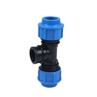 Raccords à connexion rapide les plus vendus : Raccords coudés et en T de compression en PP PE de qualité supérieure pour systèmes d'alimentation en eau en PEHD
