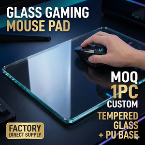 Tappetino per Mouse in Vetro Temperato Personalizzato OEM, Superficie Liscia LED per <span class=keywords><strong>Gaming</strong></span>, Grande Formato XXL per Laptop - Product Image 1