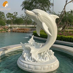 Décoration d'intérieur personnalisée sculpture de <span class=keywords><strong>fontaine</strong></span> de <span class=keywords><strong>dauphin</strong></span> en marbre blanc <span class=keywords><strong>pour</strong></span> <span class=keywords><strong>piscine</strong></span> - Product Image 5