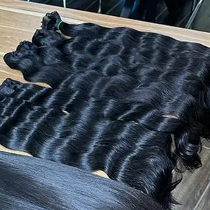 Wholesale Raw Hair Vendors Wholesale Vietnam Bone Straight Double Drawn Raw Wavy Hair Bundles