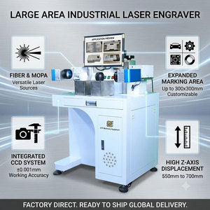 Machine de marquage et de gravure laser à fibre industrielle ETF 100W haute performance pour acier au carbone et acier inoxydable, gravure profonde - Product Image 1