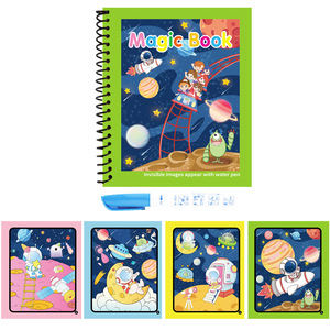Vente en gros de livres d'images à colorier à l'eau magique pour enfants graffiti réutilisables livres d'aquarelle avec stylos - Product Image 3