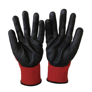 Anti slip nylon palm impregnation garden safe operation Butyronitrile black Red off <span class=keywords><strong>foam</strong></span> - Product Image 4