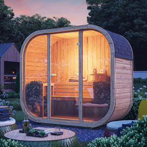 Sauna extérieur électrique moderne et zone de <span class=keywords><strong>repos</strong></span>, <span class=keywords><strong>maison</strong></span> en bois préfabriquée, bain à remous, villa en bois massif - Product Image 4