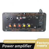 Système audio professionnel D100 pour extérieur, 100W, Bluetooth, mélangeur numérique, amplificateur de puissance, récepteur, mini amplificateurs, basses puissantes