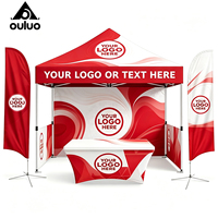 Schnelle Lieferung Robuster Maßgefertigter Messestand mit Wärmesublimationsdruck für Outdoor-Ausstellungen Tragbarer 10x10ft 300D Oxford-Stand
