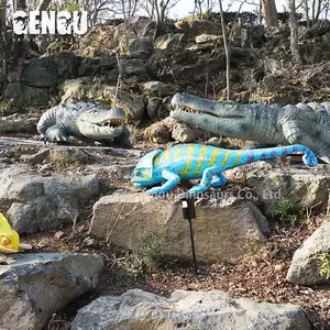 Zoo Park Leben Größe Tier Modell Animatronic Eidechse