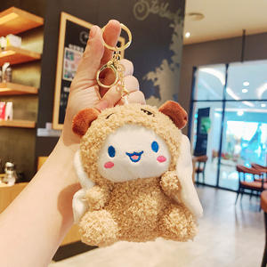 بيع بالجملة تيدي سلسلة سانريوس KT القط أفخم لعبة الكرتون لطيف القط أفخم دمية لينة محشوة الحيوان لعبة أفخم المفاتيح - Product Image 4