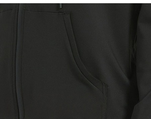 Hommes automne fermeture éclair à manches longues hauts <span class=keywords><strong>noir</strong></span> sweats à capuche de sport course entraînement survêtement respirant polyester séchage rapide veste à capuche - Product Image 6