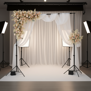 Kit de support de fond photo réglable 8,5 x 10 pieds, trépieds métalliques robustes pour la photographie de studio et de mariage - Product Image 2