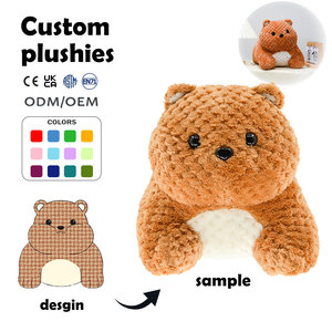 Nuovo prodotto personalizzato giocattolo di peluche etichetta personalizzata morbido e carino piccolo orso bambola occhi di plastica per i bambini - Product Image 1