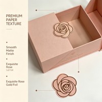 Kotak Hadiah Mewah Pink Dua Pintu, Kotak Kemasan Magnetik untuk Parfum Perhiasan Kosmetik Hadiah Pernikahan Ulang Tahun