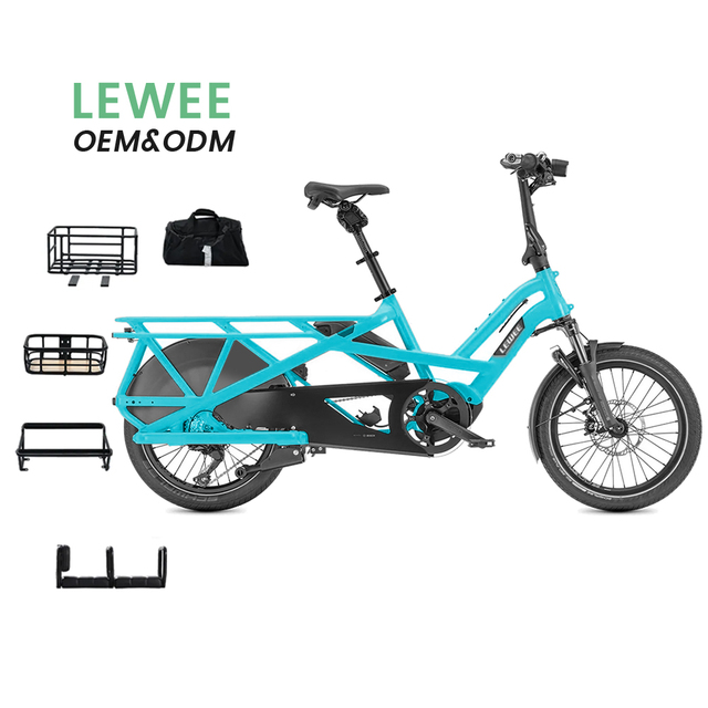 High Quality Brushless Cargo E Bike 250W Mid Motor 36V 13.4Ah Rear Carrier Battery Long Range Electric Urban Bicycle for Family
