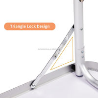 Table de pique-nique pliable portable en aluminium TIANHAIDA de 6 pieds pour l'extérieur avec trou pour parasol