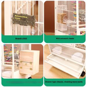 Büyük lüks ev kuş kafesi papağan atiatiels şakayık kaplan cilt akrilik şeffaf demir özel kulübesi içeren - Product Image 5