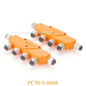 वाटरप्रूफ एम 12 एल कोडिंग एल-कोडित सेंसर कनेक्टर एम 12 पावर डिस्ट्रीब्यूटर्स 5-वायर 4 + पी 5पिन एडाप्टर शाखा केबल - Product Image 4