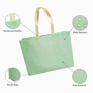 Richer Woven Look Fabric Nonwoven Recyclable Gift <b>Bags</b> Wholesale Fast Delivery Lightweight Foldable Travel Accessory Water - Product Image 3