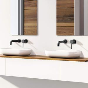 Usine En Gros <span class=keywords><strong>Mat</strong></span> Noir Plomberie Luminaires Salle De Bains Lavabo Salle De Bains Lavabo Robinet - Product Image 4
