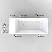 Prix d'usine Récupération des athlètes Plunge froid Contrôle de l'application Wifi Baignoire glacée Tout en un Plunge froid avec lumière LED et filtre
