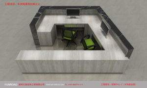 طاولة MDF من الفولاذ المقاوم للصدأ والرخام مخصصة مع مركز للتحكم في مركز التسوق ، طاولة الصراف والمكتب الأمامي ، واجهات عرض أنيقة - Product Image 2