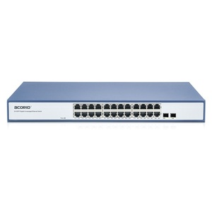 คุณภาพสูง100-240V 24GE + 2 * SFP 10/100/1000M กิกะบิตไฟเบอร์อีเธอร์เน็ตฮับสำหรับกล้องเว็บ - Product Image 1